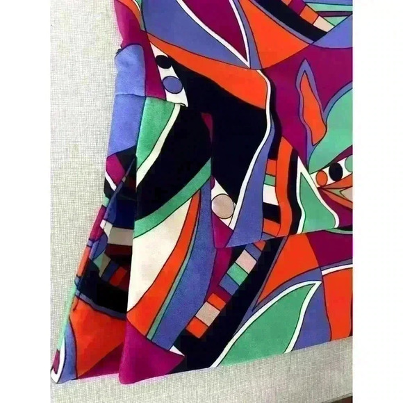 Jude Connally Sz S Megan Dress Retro Print Purple Stretch A-line Mod 60's Funky - Picture 9 of 16